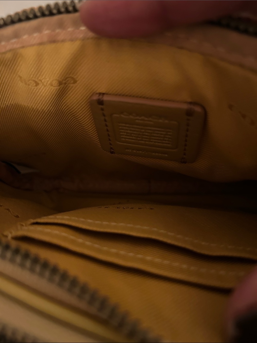 Coach Yellow Floral Leather Crossbody Bag - Picture 7 of 11